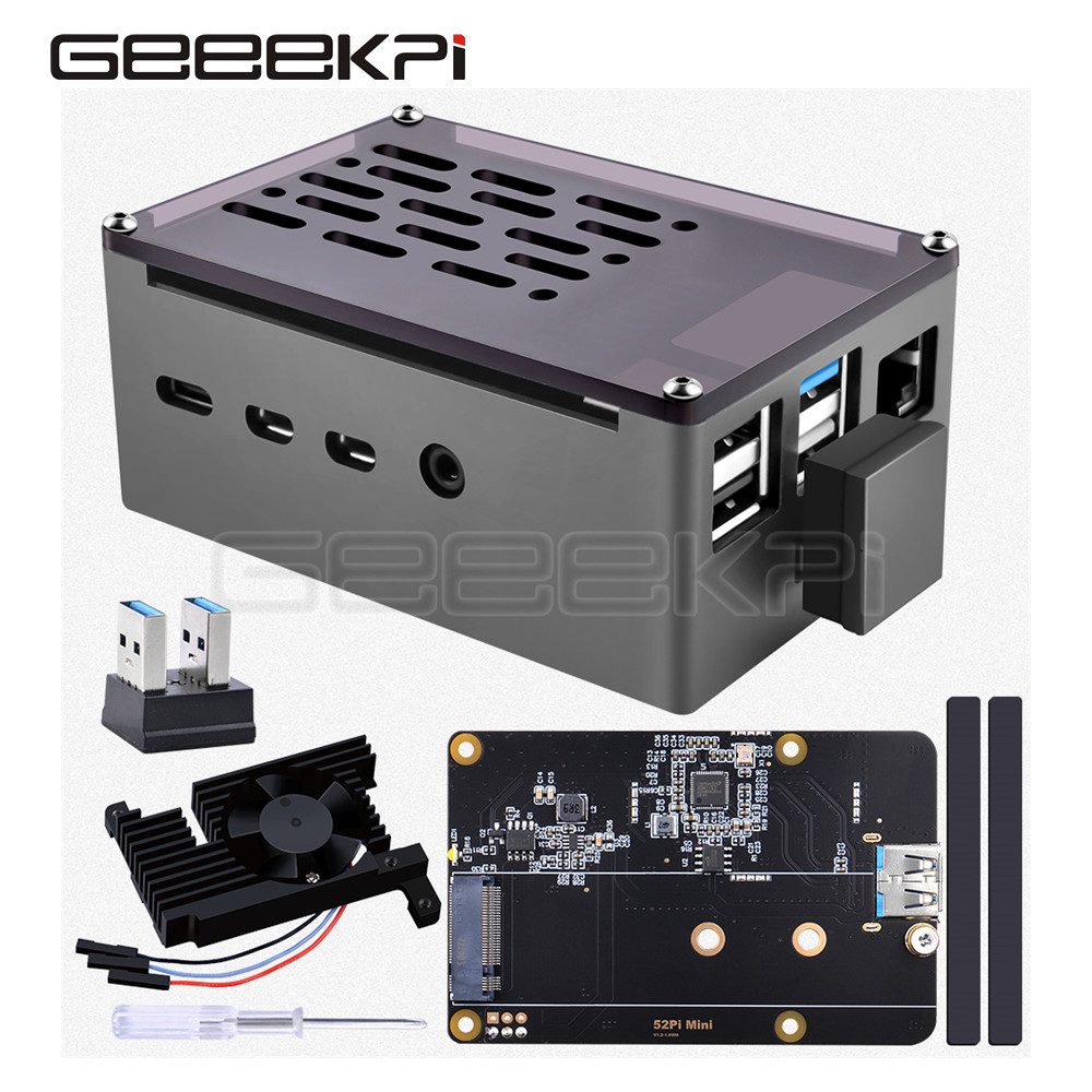 Pi 4 Case - GeeekPi Nhôm Gạch Ốp Lưng Vỏ