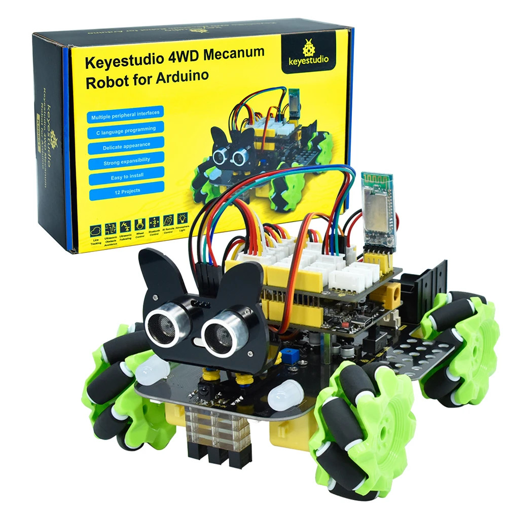 Arduino Kit - Keyestudio 4WD Mecanum Robot Xe Hơi