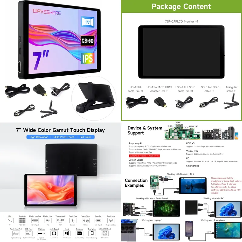 for Aismartlink Waveshare 7 In - đánh giá và giá Raspberry Pi 5